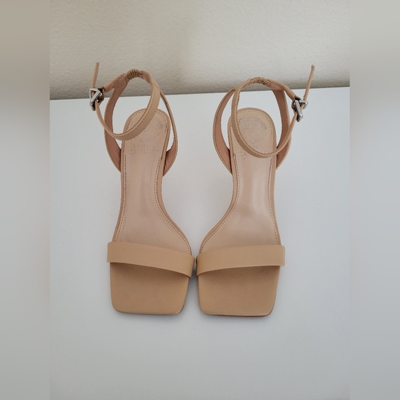 Vince Camuto Tan Saprenda Open Toe Heels Size 5 1/2 - Picture 4 of 6